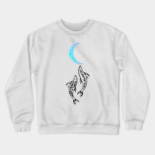 Dauphins au clair de lune Crewneck Sweatshirt